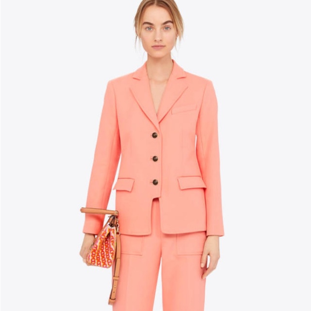 Tory Burch Double Weave Cotton Blazer